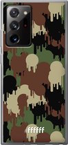 6F hoesje - geschikt voor Samsung Galaxy Note 20 Ultra -  Transparant TPU Case - Graffiti Camouflage #ffffff