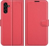 Cazy Samsung Galaxy A13 Hoesje - Portemonnee Book Case - TPU Kunstleer - Rood