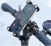 Baseus 360° Telefoonhouder Fiets - Telefoonhouder Motor - Telefoonhouder Scooter - Telefoon Houder - Universeel - Aluminium - Zwart -  4.7 tot 6.7 Inch - SUQX-01