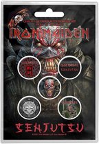 Iron Maiden Badge/button Senjutsu Set van 5 Multicolours