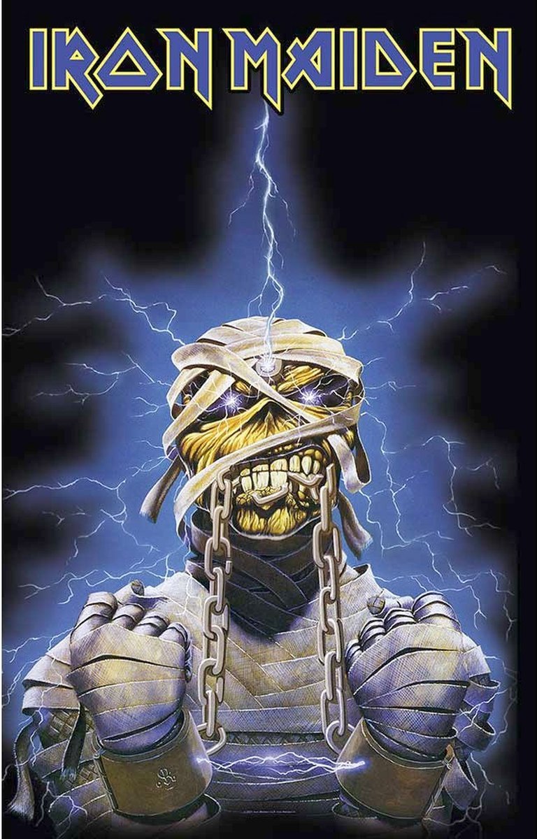 Rock Off Iron Maiden Textiel Poster Flag Powerslave Multicolours
