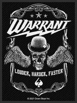 Warrant Patch Louder Harder Faster Zwart