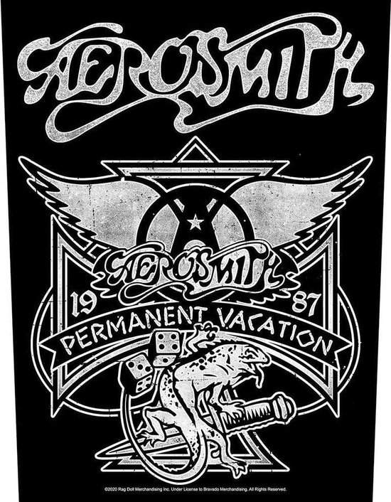 Aerosmith - Permanent Vacation Rugpatch - Zwart