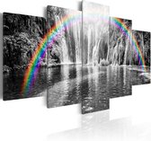 Schilderij - Rainbow on grays.