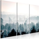 Schilderij - Winter Forest (3 Parts).