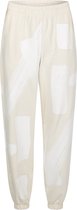 zoe karssen - dames -  dana joggingbroek met folieverfprint -  gebroken wit - xl