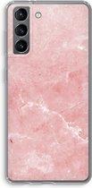 CaseCompany® - Galaxy S21 hoesje - Roze marmer - Soft Case / Cover - Bescherming aan alle Kanten - Zijkanten Transparant - Bescherming Over de Schermrand - Back Cover