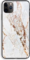 CaseCompany® - iPhone 11 Pro Max hoesje - Goud marmer - 100% Biologisch Afbreekbaar - Duurzaam - Biodegradable Soft Case - Milieuvriendelijke Print op Achterkant - Zwarte Zijkanten - Bescherm