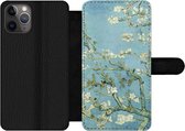 Bookcase Geschikt voor iPhone 11 Pro Max telefoonhoesje - Amandelbloesem - Van Gogh - Kunst - Met vakjes - Wallet case met magneetsluiting