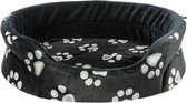 Trixie hondenmand jimmy ovaal zwart met pootprint 75x65 cm