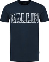 Ballin Amsterdam -  Heren Regular Fit   T-shirt  - Blauw - Maat S