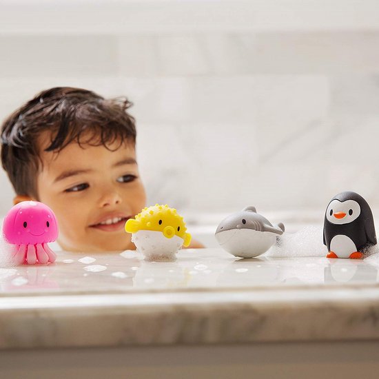 Munchkin Badspeelgoed Voor Baby's - Oceaanvormige Baddiertjes die Spuiten! - Badspuiters - Per 8 Stuks - Vanaf 9 Maanden van Munchkin — afbeelding 3