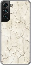 Geschikt voor Samsung Galaxy S22 Plus hoesje - Marmer print - Chic - Patronen - Siliconen Telefoonhoesje