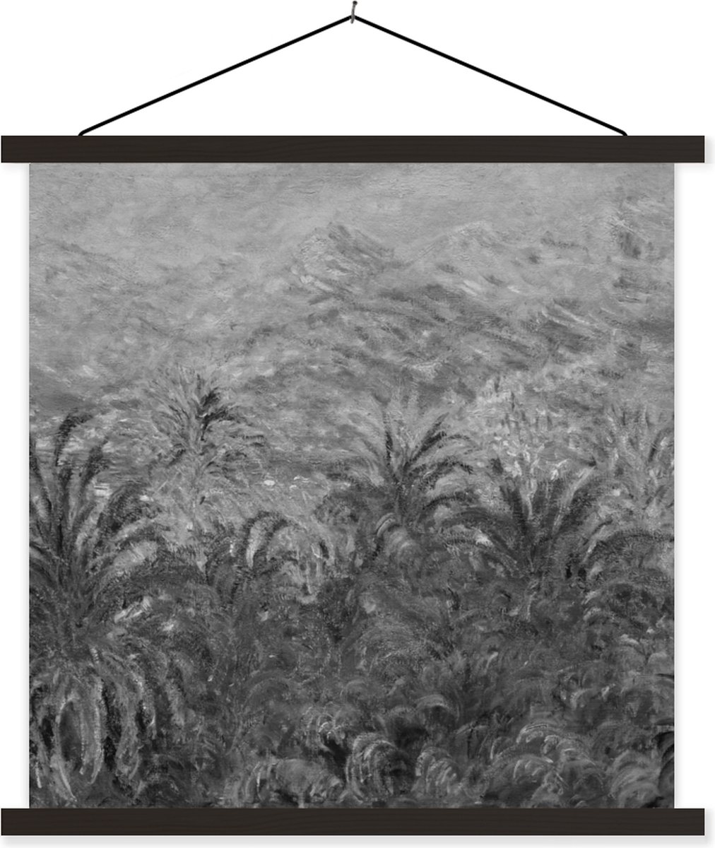 Architectuur onpeilbaar Schurk Posterhanger incl. Poster - Schoolplaat - Palm Trees at Bordighera in zwart  wit -... | bol.com