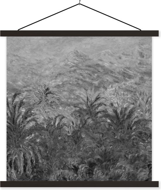 Echter ondernemer condensor Posterhanger incl. Poster - Schoolplaat - Palm Trees at Bordighera in zwart  wit -... | bol.com