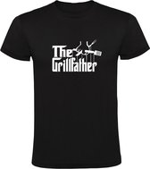 Grillfather | Heren T-shirt | Zwart | Godfather | Barbecue | BBQ | Biefstuk | Beef | Vlees | Meat