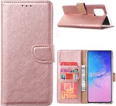 LuxeBass Hoesje geschikt voor Samsung Galaxy S20FE - Bookcase Rose Goud - portemonnee hoesje - telefoonhoes - gsm hoes - telefoonhoesjes