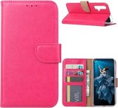 LuxeBass Hoesje geschikt voor Honor 20 - Bookcase Roze - portemonee hoesje Roze - telefoonhoes - gsm hoes - telefoonhoesjes