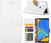 LuxeBass Hoesje geschikt voor Samsung Galaxy A9 (2018) - Bookcase Wit - portemonnee hoesje - telefoonhoes - gsm hoes - telefoonhoesjes