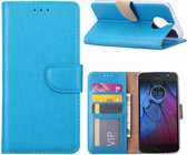 LuxeBass Hoesje geschikt voor Motorola Moto G5S - Bookcase Turquoise - portemonnee hoesje - bookcase - boekhoesje - book case - boek hoesje