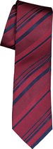 ETERNA stropdas - bordeaux rood gestreept -  Maat: One size