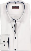 MARVELIS body fit overhemd - wit  (contrast) - Strijkvrij - Boordmaat: 44