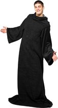 Snug Rug Cosy - Fleece deken met mouwen - Zwart - TV Deken - Plaid - Warmte deken
