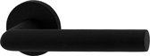 Deurkruk op rozet L-haaks model 19mm GPF810VZ rozet 53x6,5mm zwart