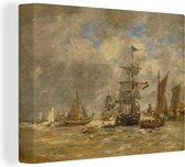 Canvas Schilderij Marine - schilderij van Eugène Boudin - 120x90 cm - Wanddecoratie