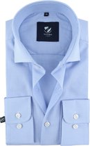 Suitable - Respect Overhemd Ruit Blauw - 40 - Heren - Slim-fit