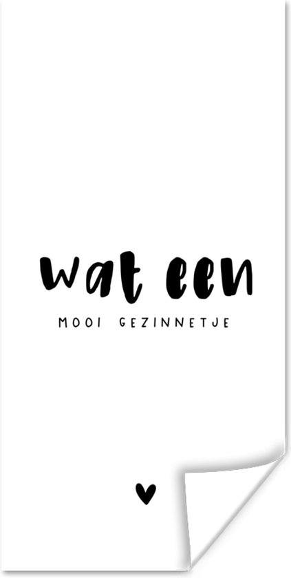 Poster Wat een mooi gezinnetje - Spreuken - Quotes - Baby - 20x40 cm - Vaderdag cadeau - Geschenk - Cadeautje voor hem - Tip - Mannen