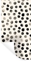 Muurstickers - Sticker Folie - Stippen - Zwart - Wit - 80x160 cm - Plakfolie - Muurstickers Kinderkamer - Zelfklevend Behang - Zelfklevend behangpapier - Stickerfolie