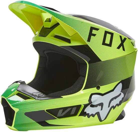 Bijproduct stel voor douche Fox Racing V1 Ridl - Motocross Enduro BMX Downhill Cross Helm - Geel -  MEDIUM (57-58cm) | bol.com