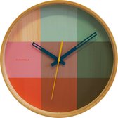 Cloudnola – Riso Groen en Roze Wandklok – Keukenklok – Diameter 32 cm – Stil Uurwerk – Hout