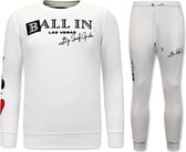 Exclusieve Joggingpak Mannen - Ballin Las Vegas - Wit