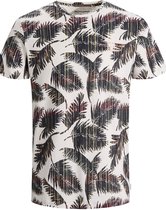 Jack & Jones T-shirt Jorhazy Aop Tee Ss Crew Neck 12188292 Cloud Dancer Mannen Maat - L