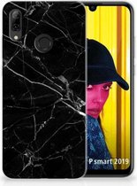 Backcover Marmerlook Hoesje Huawei P Smart 2019 Zwart - Telefoonhoesje - Smartphonehoesje - Zonder Screen Protector