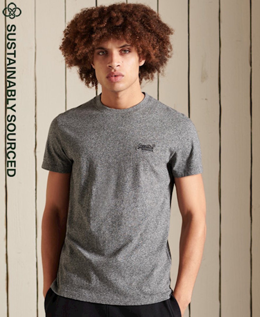 Superdry T-shirt Vintage Logo Emb Tee M1011245a Karst Mega Grit 4ao Mannen Zwart
