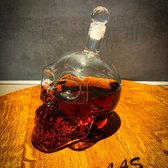 Glazen skull schedel doodskop whiskey fles 500ml