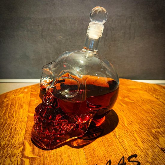 Glazen skull schedel doodskop whiskey fles 500ml | bol.com
