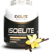 Protein Poeder - IsoElite Whey Isolate 2270g Evolite Nutrition - Vanille - 84g Protein   + BeBulk Shaker 700ml