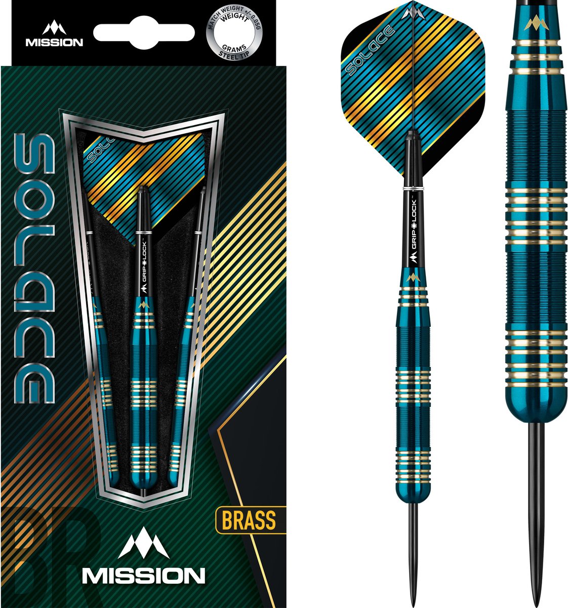 Mission Solace M2 Brass - Dartpijlen