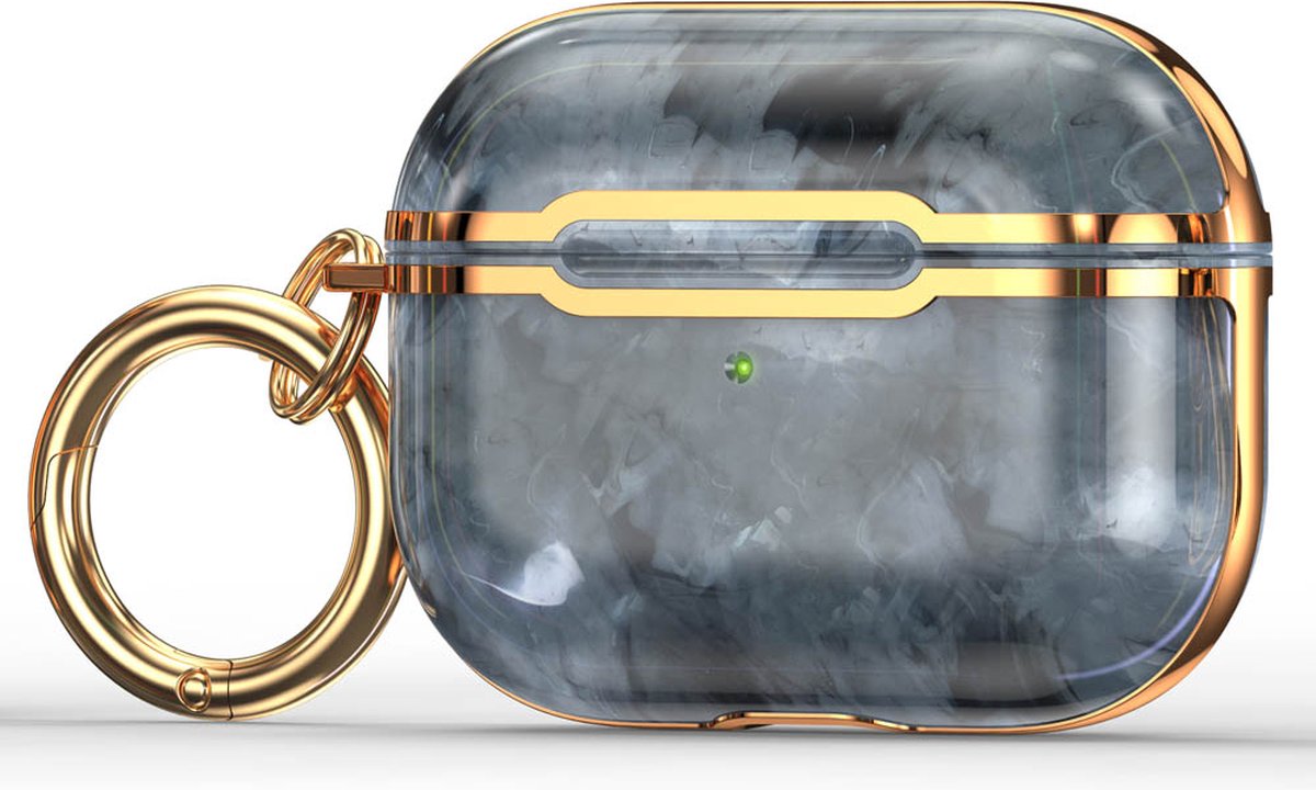 Case cover - Apple AirPods 3 - grijs goud - siliconen marmerpatroon