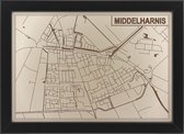 Houten stadskaart van Middelharnis