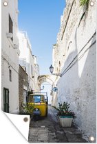 Muurdecoratie Italië - Steeg - Auto - 120x180 cm - Tuinposter - Tuindoek - Buitenposter