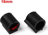 FSW-Products - 2 Stuks Meubelonderzetters voor Buisframe - Voor Slede/Buis Frame van 16mm - Zelfklemmend - Meubelonderzetter - Stoelpootdop - Kunststof - Stevig - Meubelvilt - Vilt