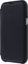 iPhone 13 Pro Bookcase hoesje - Graffi - Effen Zwart - Leer