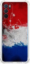 Telefoon Hoesje OPPO A54s | A16 | A16s Leuk Hoesje met transparante rand Nederlandse Vlag