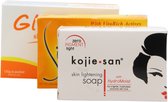 Skin Lightening Zeep Pakket, Kojie San, Gluta-C en Silka