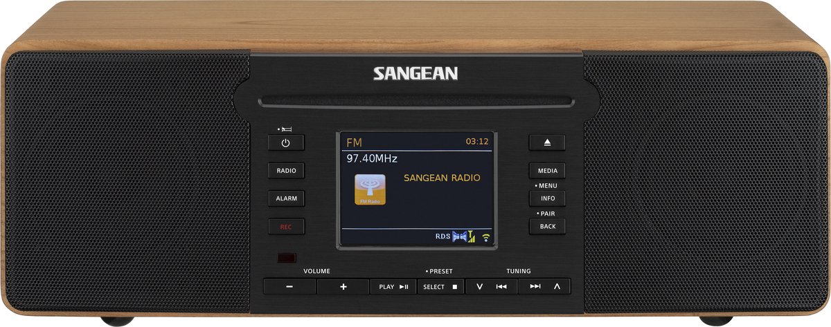 Sangean - DDR-66BT (REVERY R6), internet radio, Spotify, DAB+, BT, walnoot